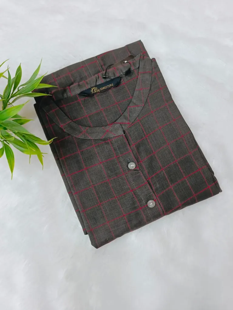 Office wear / College wear kurtis Black Red Design (S-38)