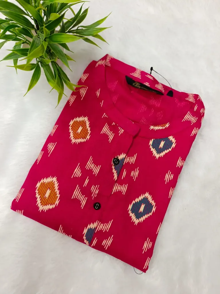 Office wear / College wear kurtis Pink Design (S-38)