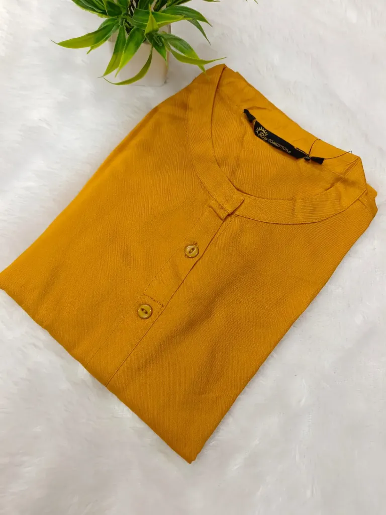 Office wear / College wear kurtis Gold Yellow  Design (S-38)