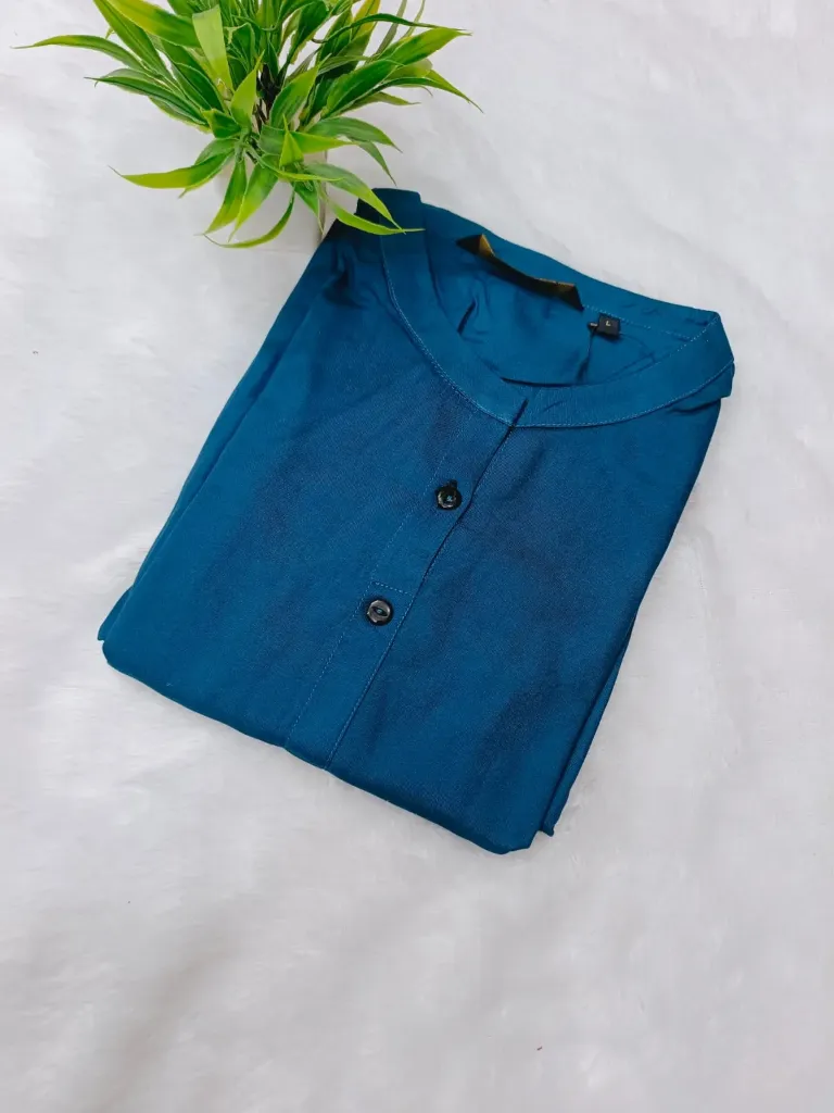 Office wear / College wear kurtis Peacock Blue (S-38)