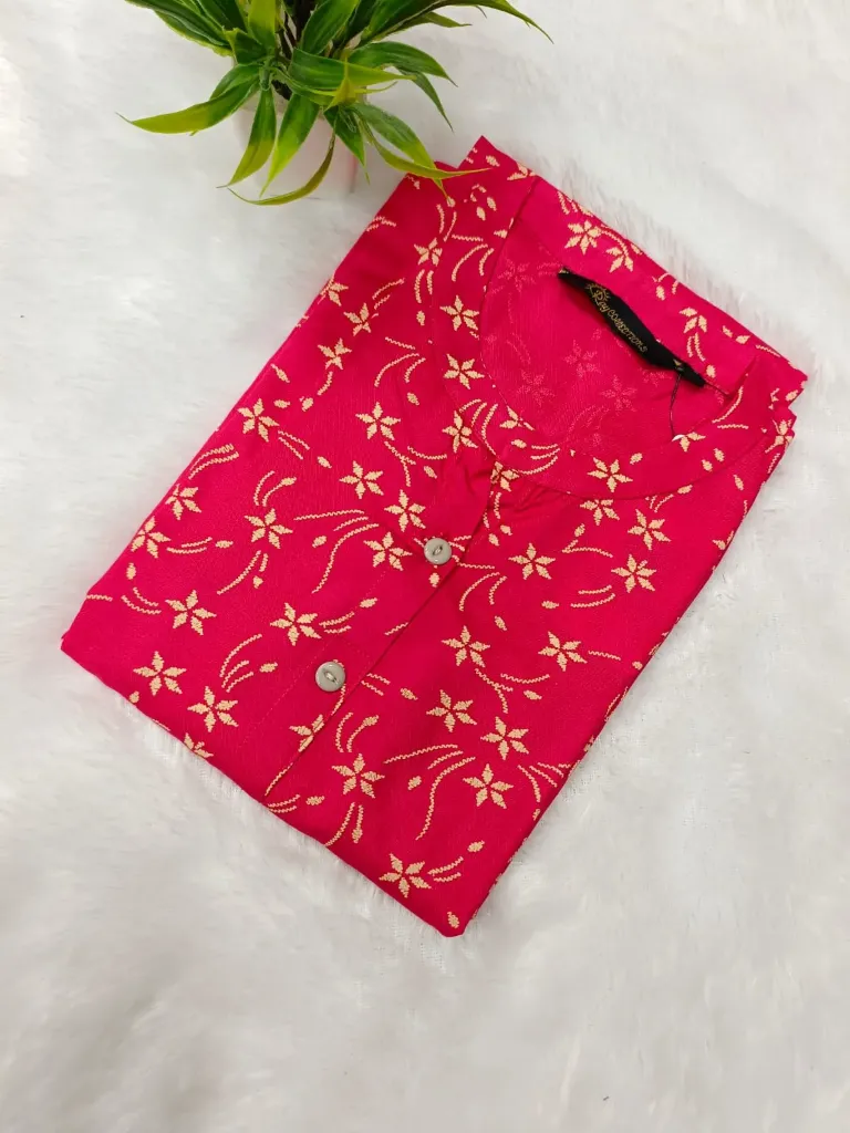 Office wear / College wear kurtis Pinkish Star Design