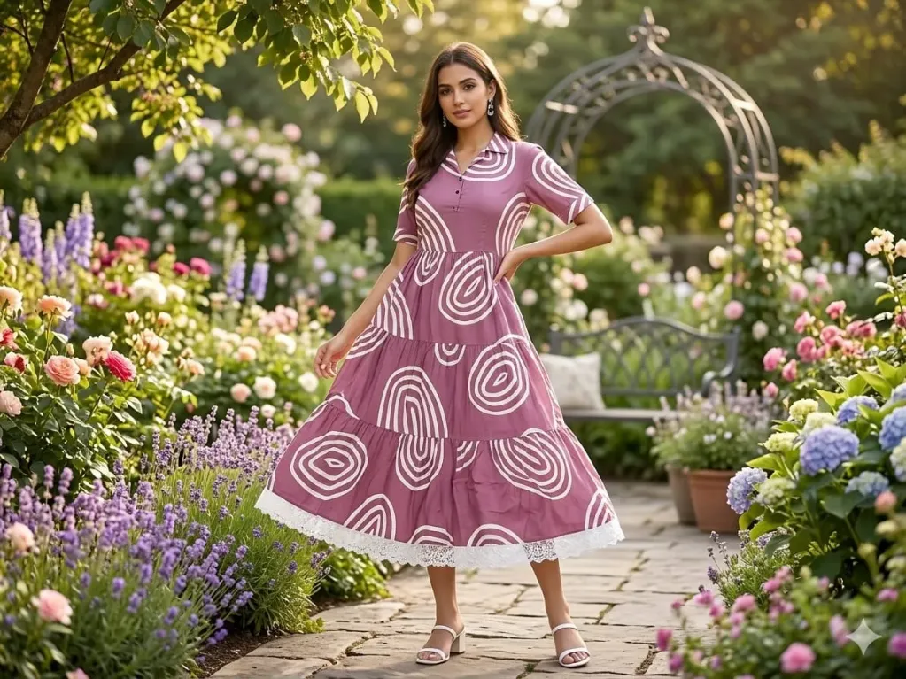 Cotton Frocks With Pinkish