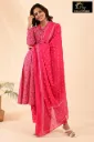 Cotton sets with Fullarm Sleeves Pink, White Design 1