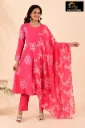 Cotton sets with Fullarm Sleeves Pink, White Design 2