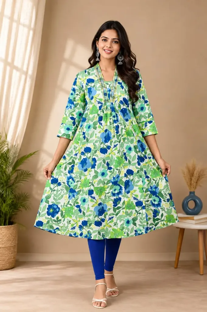 Aline Kurti Royal blue with white
