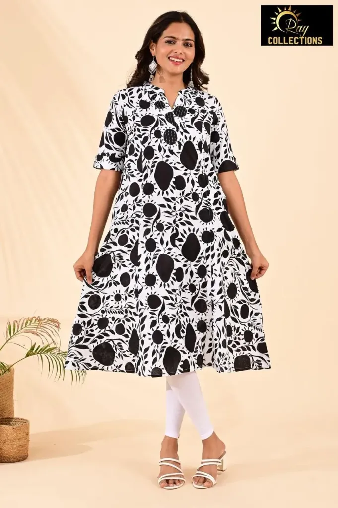 Aline Kurti White, Black Designs (S-38)