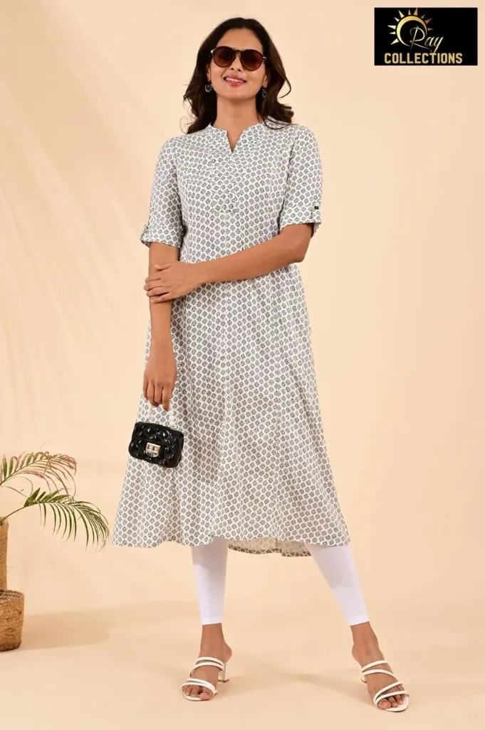 Aline Kurti Greyish White (S-38)