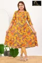 Umbrella kurtis 4 Orange, Red Green Leaves
