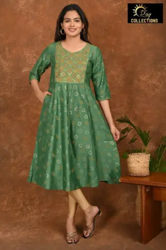 Umbrella kurtis Olive Green