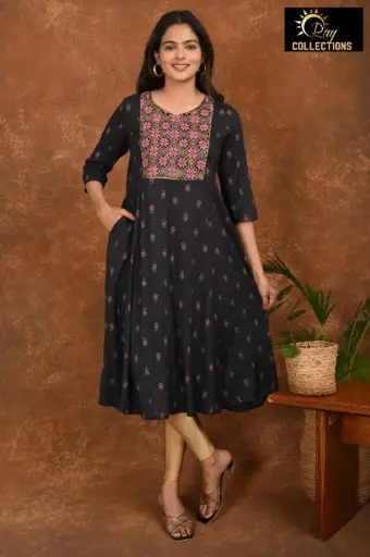 Umbrella kurtis Black