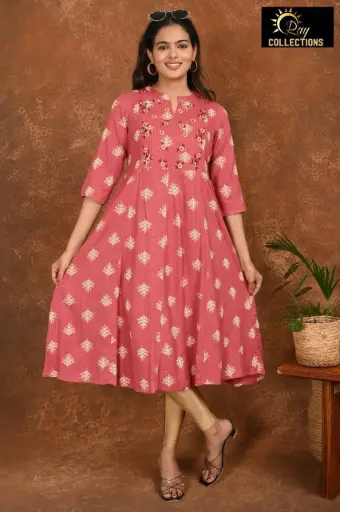 Umbrella kurtis Rose