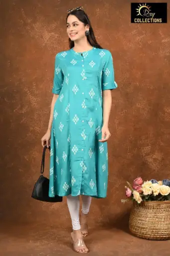 Aline kurtis  Blue