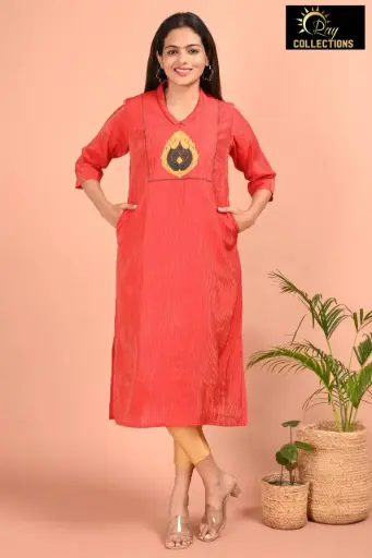 Designer kurtis Orange