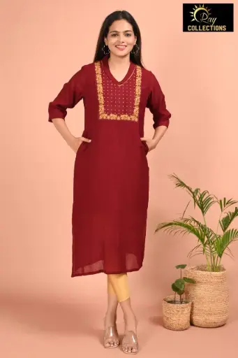 Designer kurtis maroon