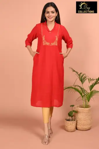 Designer kurtis Red