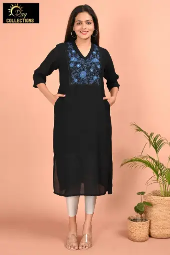 Designer kurtis Black Blue design