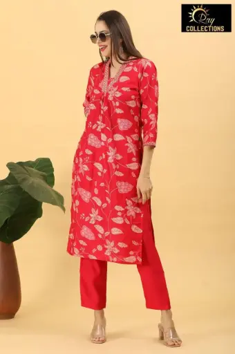 Vatican kurti set Pink 