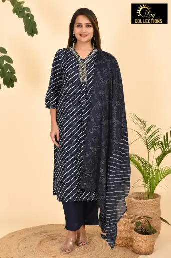 Cotton Duppatta Kurta sets Black