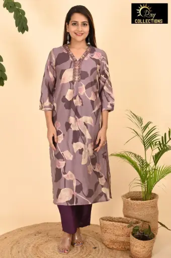 Chanderi Set Voilet
